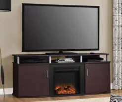 63" Bridgeport Cherry Electric Fireplace Console -Furniture Sale Shop 810464968 1