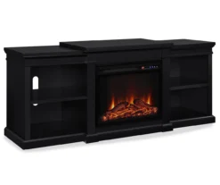 65" Wilton Black Electric Fireplace Console
