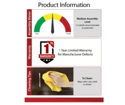 Ameriwood 47" Grandcastle Electric Fireplace Console -Furniture Sale Shop 810464997 6