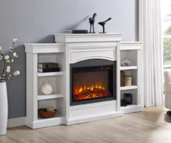 69" Shoreleaf White Mantel Electric Fireplace -Furniture Sale Shop 810465035 1