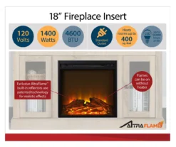 59" Roxbury Black Electric Fireplace Console -Furniture Sale Shop 810465038 4