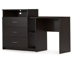 Chevil Espresso Media Dresser & Desk -Furniture Sale Shop 810465132 4