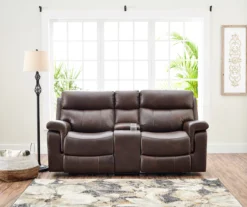 Wellsley Leather Power Reclining Console Loveseat -Furniture Sale Shop 810469259 111
