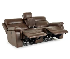 Wellsley Leather Power Reclining Console Loveseat -Furniture Sale Shop 810469259 2 1