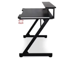 Black LED Gaming Desk With Riser -Furniture Sale Shop 810499569 6