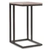 Brown & Black Metal C Side Table 1 Brown & Black Metal C Side Table -Furniture Sale Shop 810499784 2