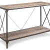 Brown & Black Metal Console Table -Furniture Sale Shop 810499785 2