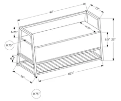 Gray Storage Bench -Furniture Sale Shop 810512944 3
