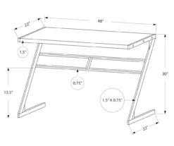Monarch Z-Shaped Base Office Desk -Furniture Sale Shop 810512965 3