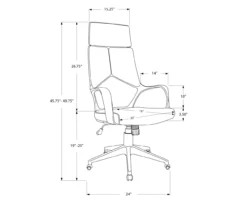White & Gray Executive Office Chair 23 White & Gray Executive Office Chair -Furniture Sale Shop 810512972 11