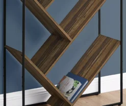 Brown 5-Shelf Slanted Bookcase -Furniture Sale Shop 810512985 4