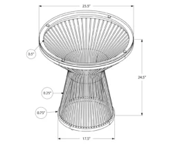 Silver Hourglass End Table -Furniture Sale Shop 810512999 3