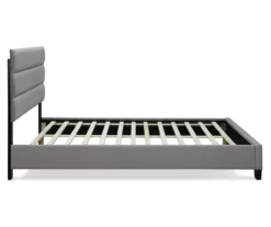 Gray Hudson Queen Upholstered Linen Fabric Bed -Furniture Sale Shop 810513495 12