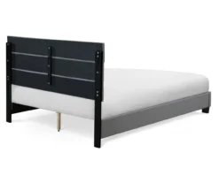 Gray Hudson Queen Upholstered Linen Fabric Bed -Furniture Sale Shop 810513495 13