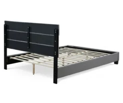 Gray Hudson Queen Upholstered Linen Fabric Bed -Furniture Sale Shop 810513495 14