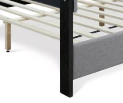 Gray Hudson Queen Upholstered Linen Fabric Bed -Furniture Sale Shop 810513495 15