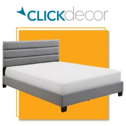 Gray Hudson Queen Upholstered Linen Fabric Bed -Furniture Sale Shop 810513495