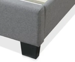 Gray Hudson Queen Upholstered Linen Fabric Bed -Furniture Sale Shop 810513495 8