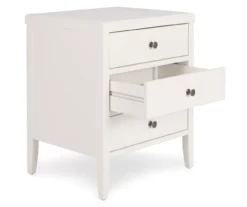 White Finley Wood 3-Drawer Nightstand 22 White Finley Wood 3-Drawer Nightstand -Furniture Sale Shop 810513520 4