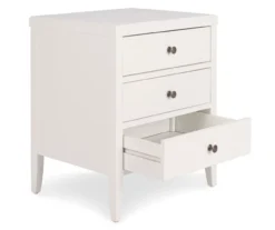 White Finley Wood 3-Drawer Nightstand 23 White Finley Wood 3-Drawer Nightstand -Furniture Sale Shop 810513520 5