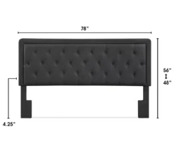 Charcoal Gray Amery Upholstered King Headboard 24 Charcoal Gray Amery Upholstered King Headboard -Furniture Sale Shop 810513527 4