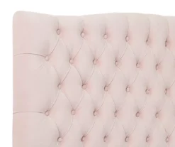 French Blush Pink Celeste Upholstered Queen Headboard -Furniture Sale Shop 810513529 5