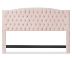 French Blush Pink Celeste Upholstered Queen Headboard -Furniture Sale Shop 810513529 6