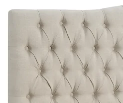 Beige Celeste Upholstered Linen King Headboard -Furniture Sale Shop 810513532 4
