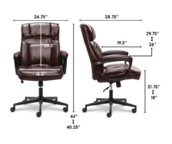 Hannah Brown Bonded Leather Office Chair -Furniture Sale Shop 810513551 3