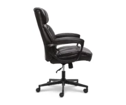 Hannah Black Bonded Leather Office Chair 34 Hannah Black Bonded Leather Office Chair -Furniture Sale Shop 810513552 11