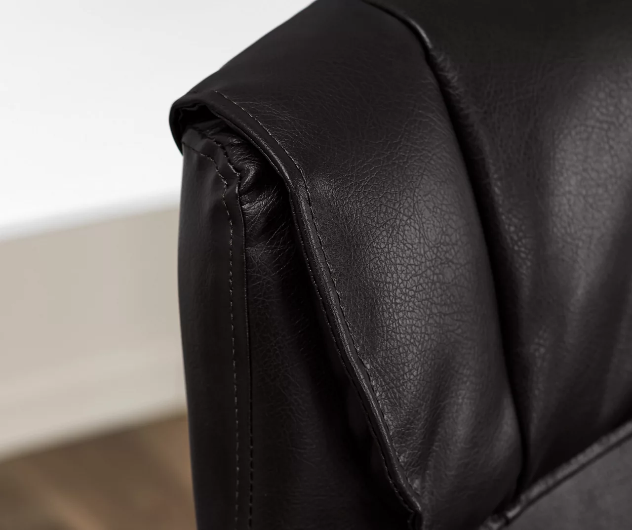 Hannah Black Bonded Leather Office Chair 6 Hannah Black Bonded Leather Office Chair - Image 4