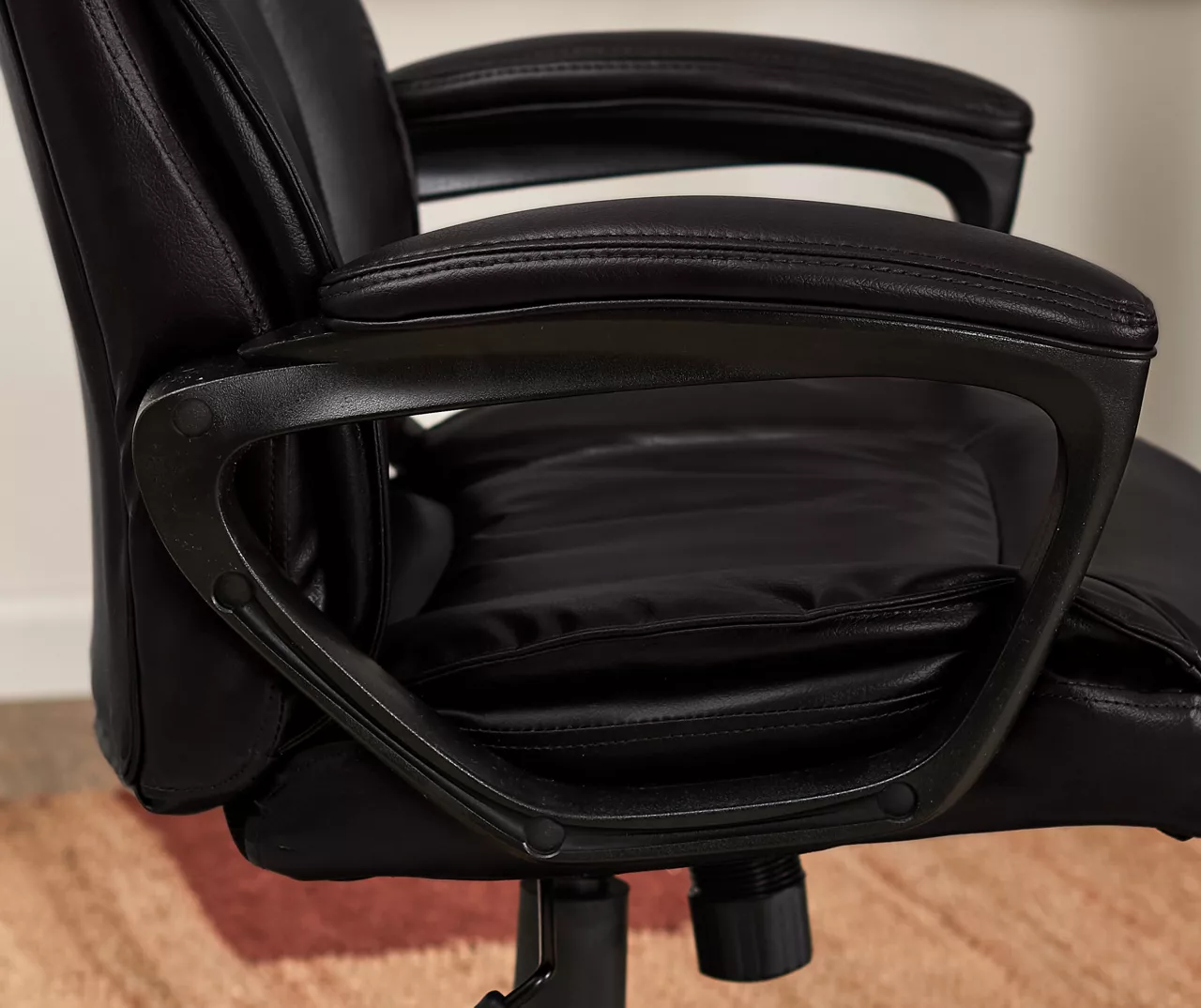 Hannah Black Bonded Leather Office Chair 7 Hannah Black Bonded Leather Office Chair - Image 5