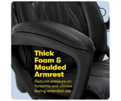 Hannah Black Bonded Leather Office Chair 29 Hannah Black Bonded Leather Office Chair -Furniture Sale Shop 810513552 A0 7