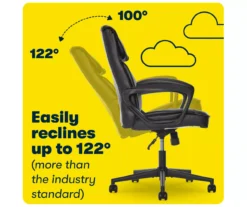 Hannah Black Bonded Leather Office Chair 28 Hannah Black Bonded Leather Office Chair -Furniture Sale Shop 810513552 A0 8