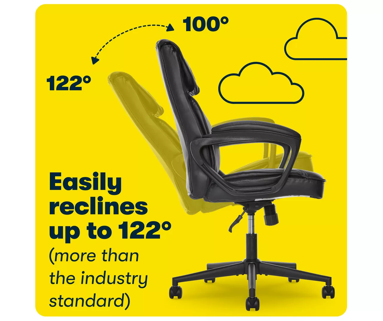 Hannah Black Bonded Leather Office Chair 9 Hannah Black Bonded Leather Office Chair - Image 7