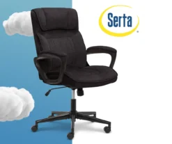 Hannah Charcoal Gray Microfiber Office Chair -Furniture Sale Shop 810513553