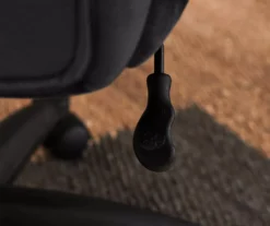 Hannah Charcoal Gray Microfiber Office Chair -Furniture Sale Shop 810513553 7