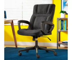 Hannah Charcoal Gray Microfiber Office Chair -Furniture Sale Shop 810513553 A0 12