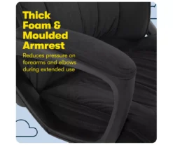 Hannah Charcoal Gray Microfiber Office Chair -Furniture Sale Shop 810513553 A0 7