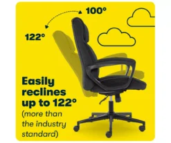 Hannah Charcoal Gray Microfiber Office Chair -Furniture Sale Shop 810513553 A0 8