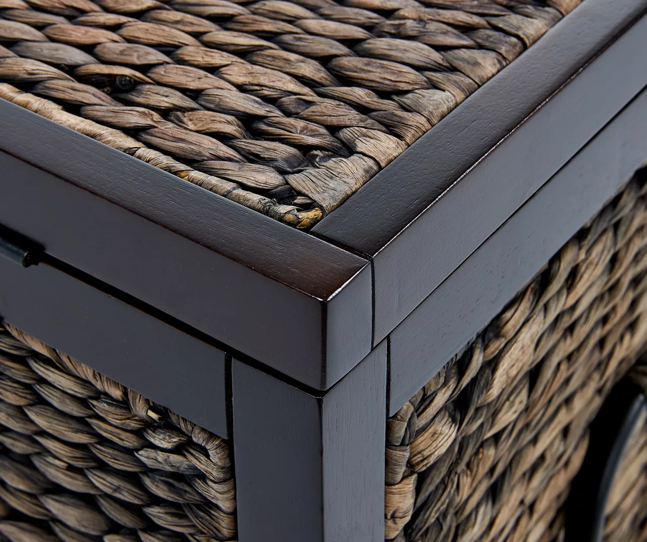 Rustic Black Wicker Storage Trunk 8 Rustic Black Wicker Storage Trunk - Image 6