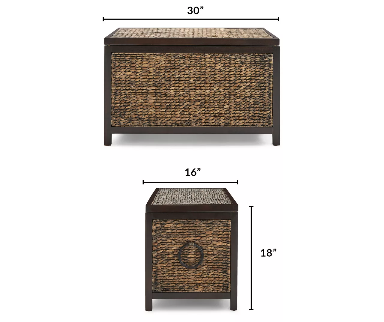 Rustic Black Wicker Storage Trunk 14 Rustic Black Wicker Storage Trunk - Image 12