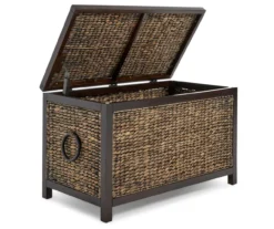 Rustic Black Wicker Storage Trunk 19 Rustic Black Wicker Storage Trunk -Furniture Sale Shop 810513555 4