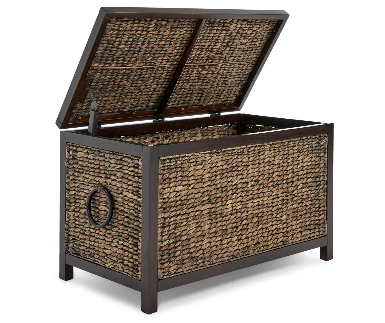Rustic Black Wicker Storage Trunk 5 Rustic Black Wicker Storage Trunk - Image 3