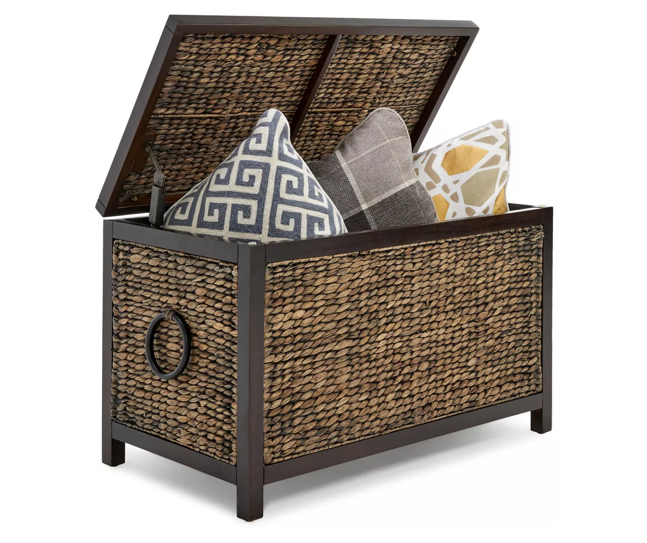 Rustic Black Wicker Storage Trunk 6 Rustic Black Wicker Storage Trunk - Image 4
