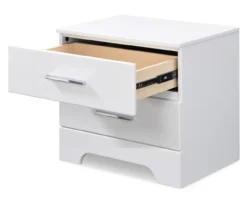White Hudson 2-Drawer Wood Nightstand -Furniture Sale Shop 810513558 5
