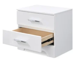 White Hudson 2-Drawer Wood Nightstand -Furniture Sale Shop 810513558 6
