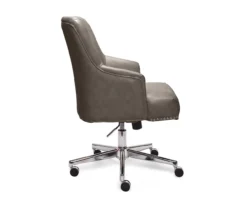 Leighton Gray Memory Foam Bonded Leather Office Chair -Furniture Sale Shop 810513560 12