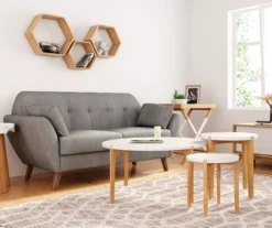 White Round Coffee Table -Furniture Sale Shop 810513564 4