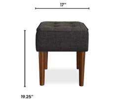 Aria Charcoal Grey Tufted Stool -Furniture Sale Shop 810513578 3